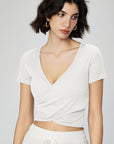 Basic modal ribbed nude yoga short sleeve