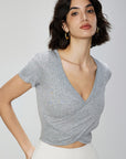 Basic modal ribbed nude yoga short sleeve