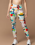 Animal cartoon crazy dog letters leggings