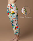 Animal cartoon crazy dog letters leggings