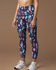 Ocean seahorse jellyfish conch dark leggings