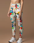 Animal cartoon crazy dog letters leggings