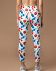 Fruits hand drawn fashion illustration lipstick cherry leggings