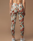 Wild animal feather colorful leggings